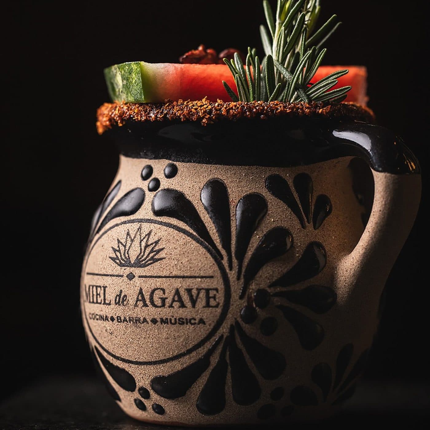 Miel de Agave signature cocktail in a ceramic mug