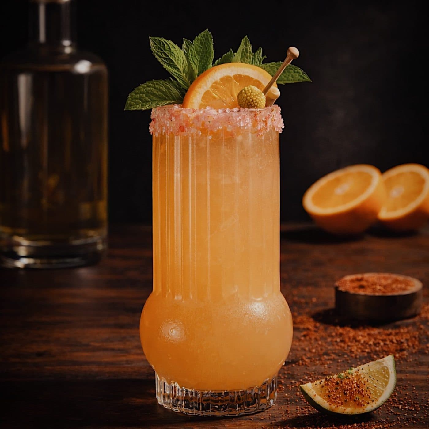 Handcrafted citrus cocktail at Miel de Agave