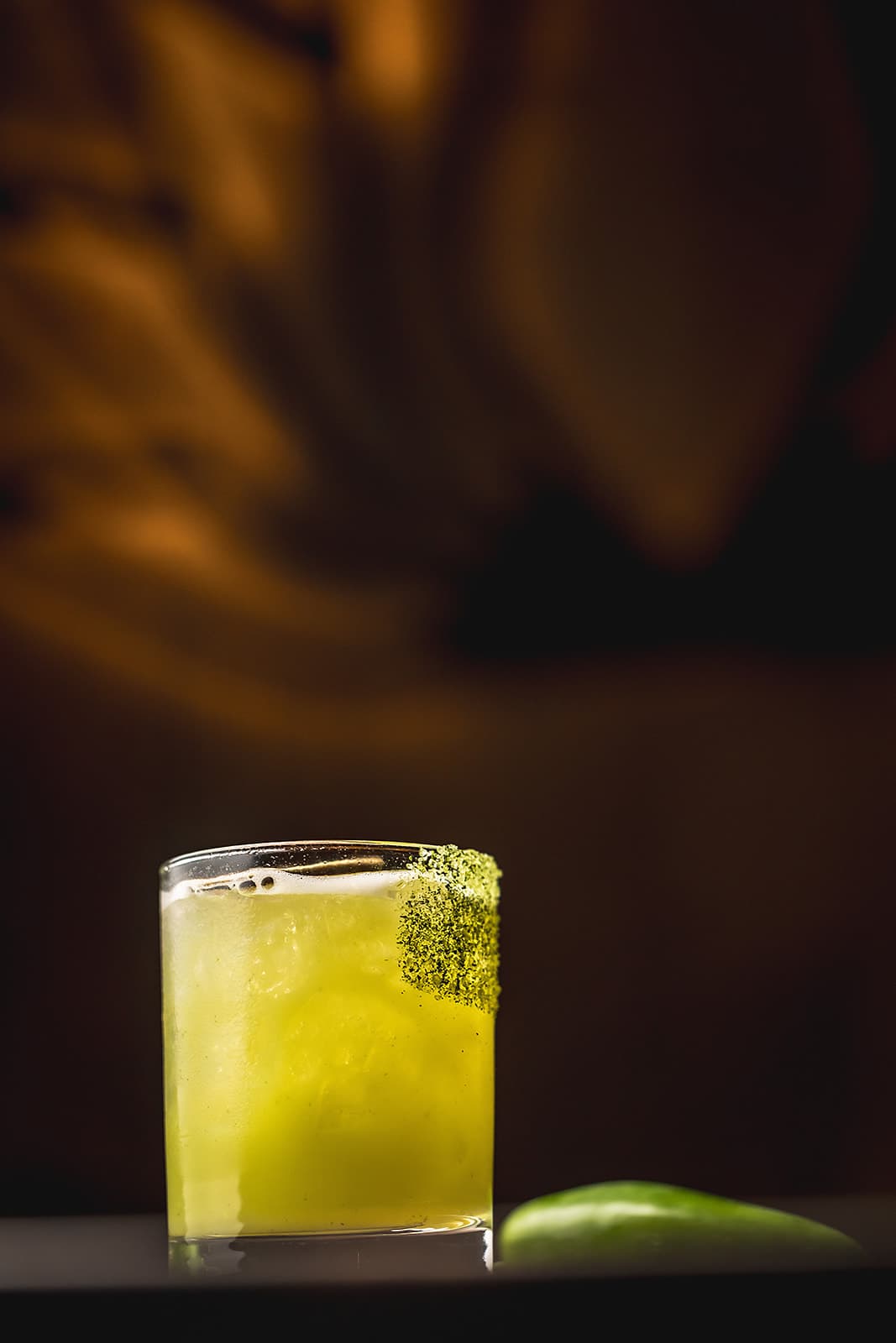 Chiles Verdes cocktail with fresh green chile
