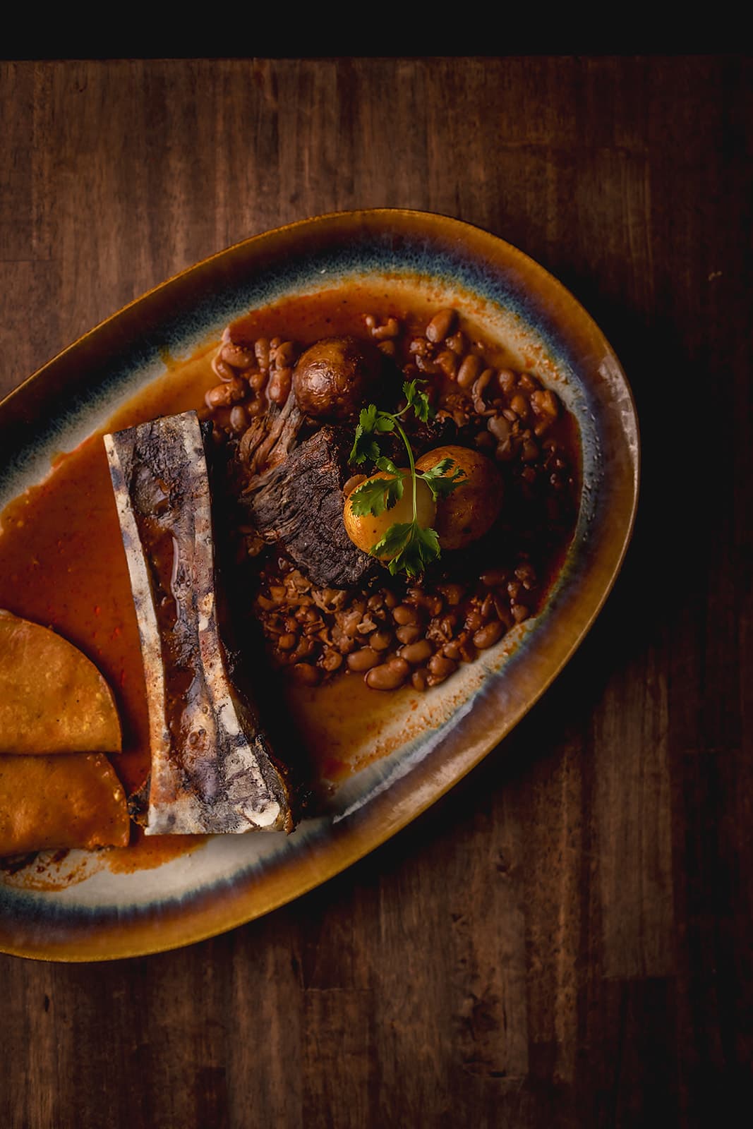 Short rib birria with bone marrow and quesadillas